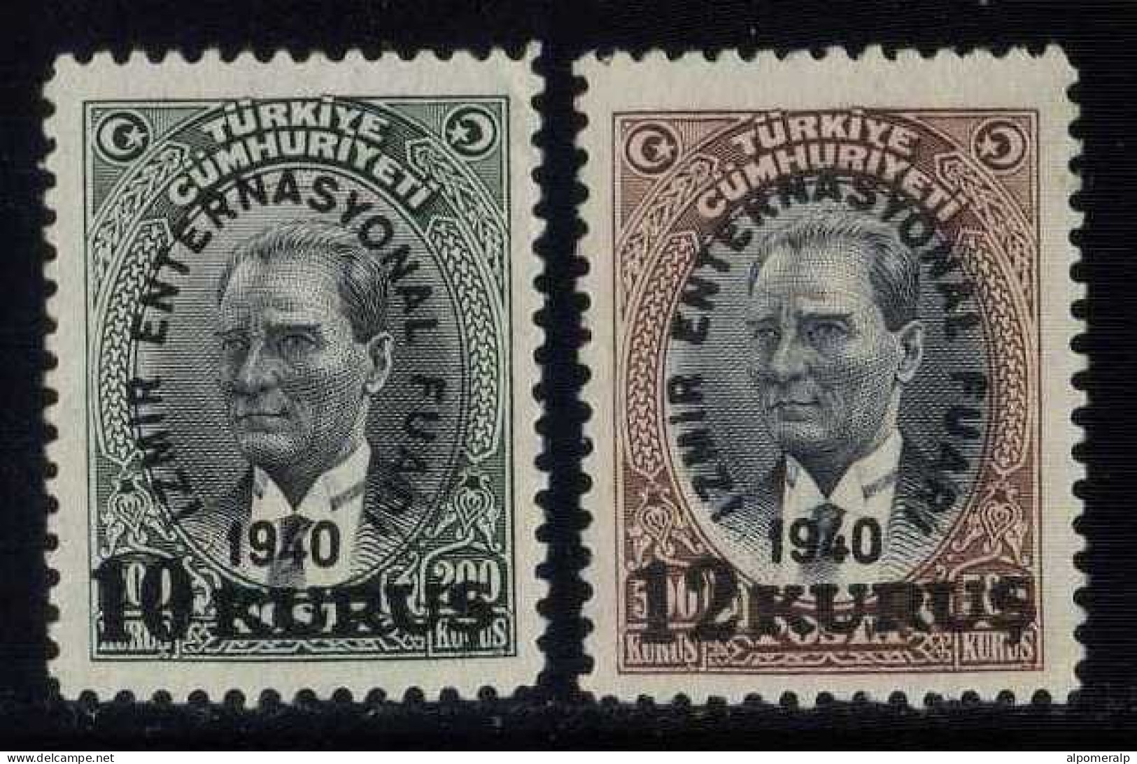 Türkiye 1940 Mi 1084 &1085 [No Gum] Izmir International Fair - Oblitérés