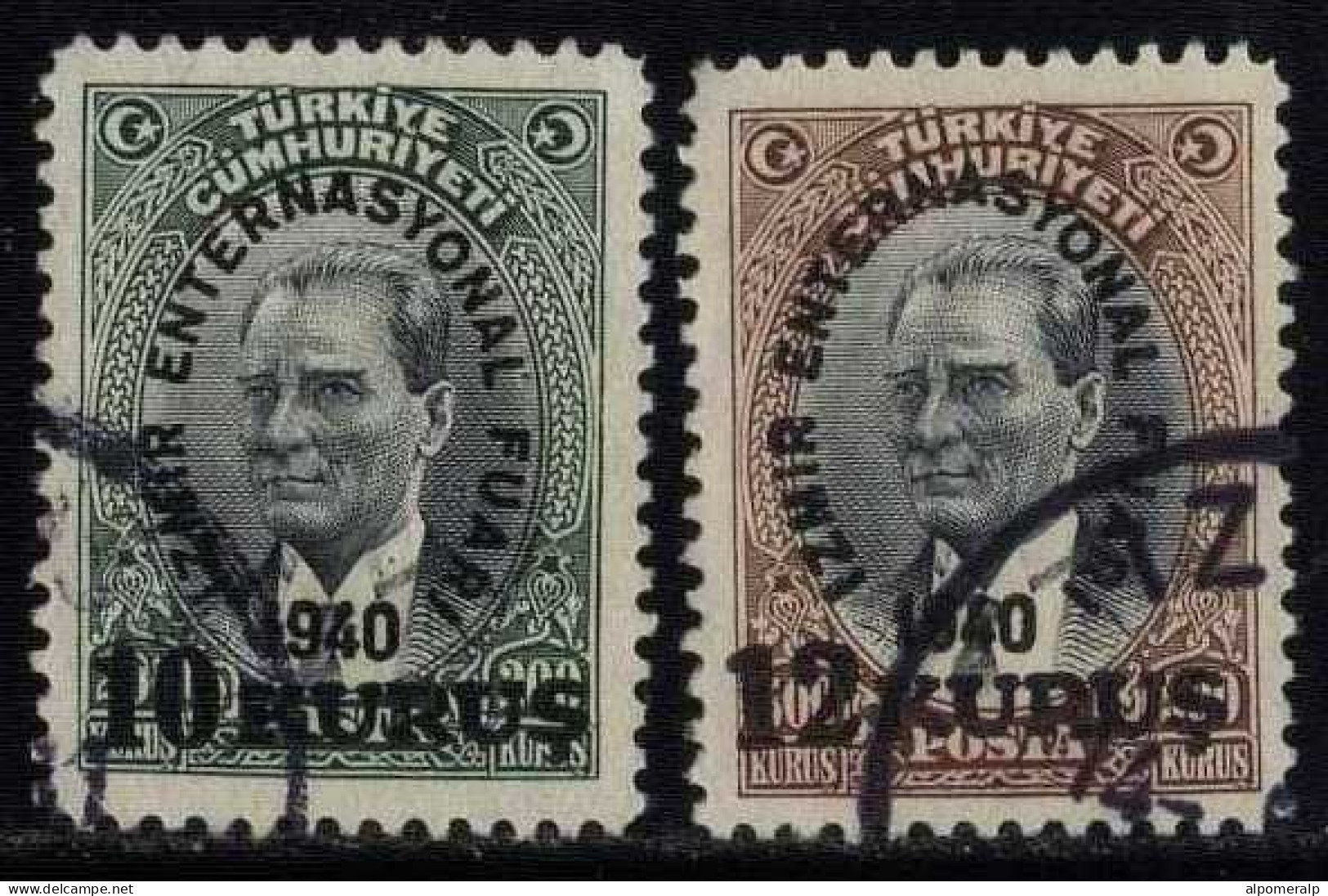 Türkiye 1940 Mi 1084 &1085 Izmir International Fair - Usati