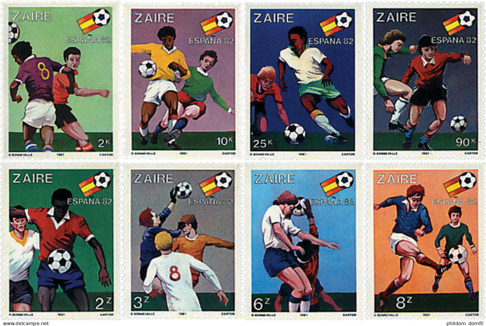 34300 MNH ZAIRE 1981 COPA DEL MUNDO DE FUTBOL. ESPAÑA-82 - 1980-1989