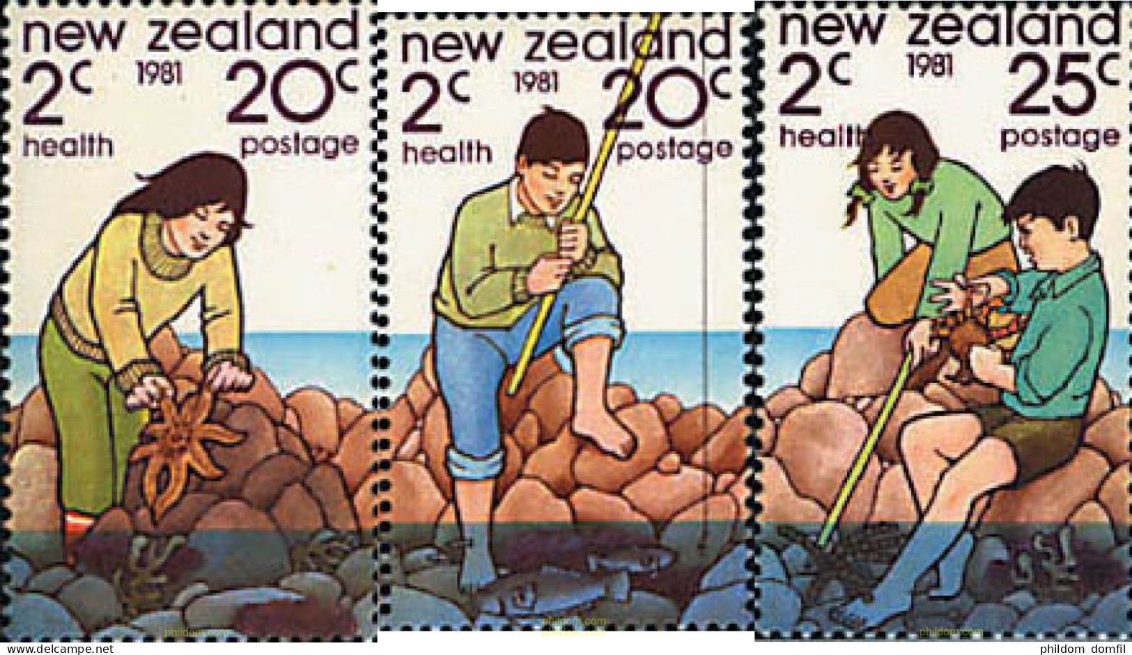 44660 MNH NUEVA ZELANDA 1981 PRO INFANCIA - Plaatfouten En Curiosa