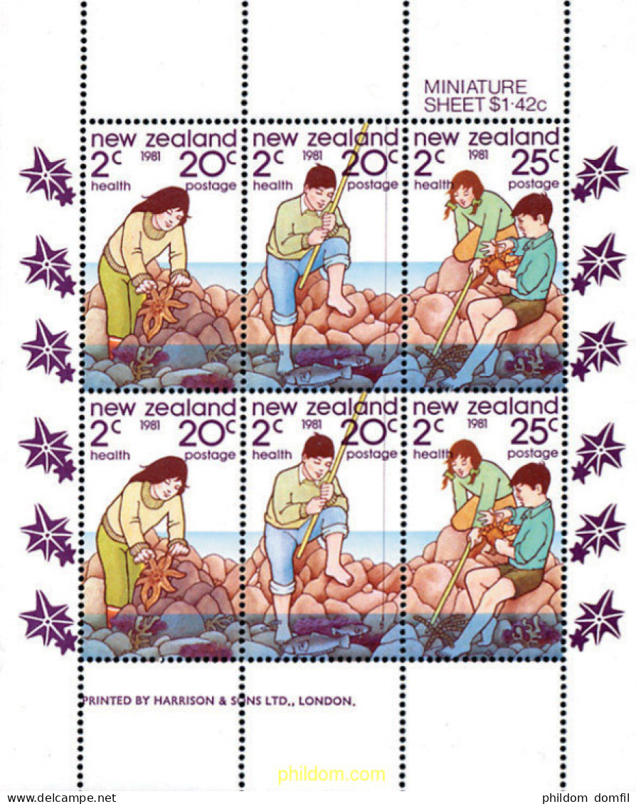 129813 MNH NUEVA ZELANDA 1981 PRO INFANCIA - Variétés Et Curiosités