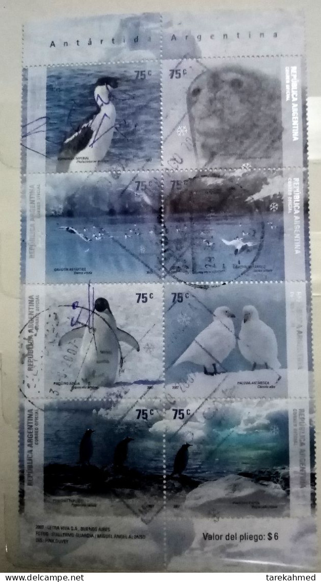 Argentina 2007 - Animals & Birds - Argentine Antarctica MS, VF - Usados