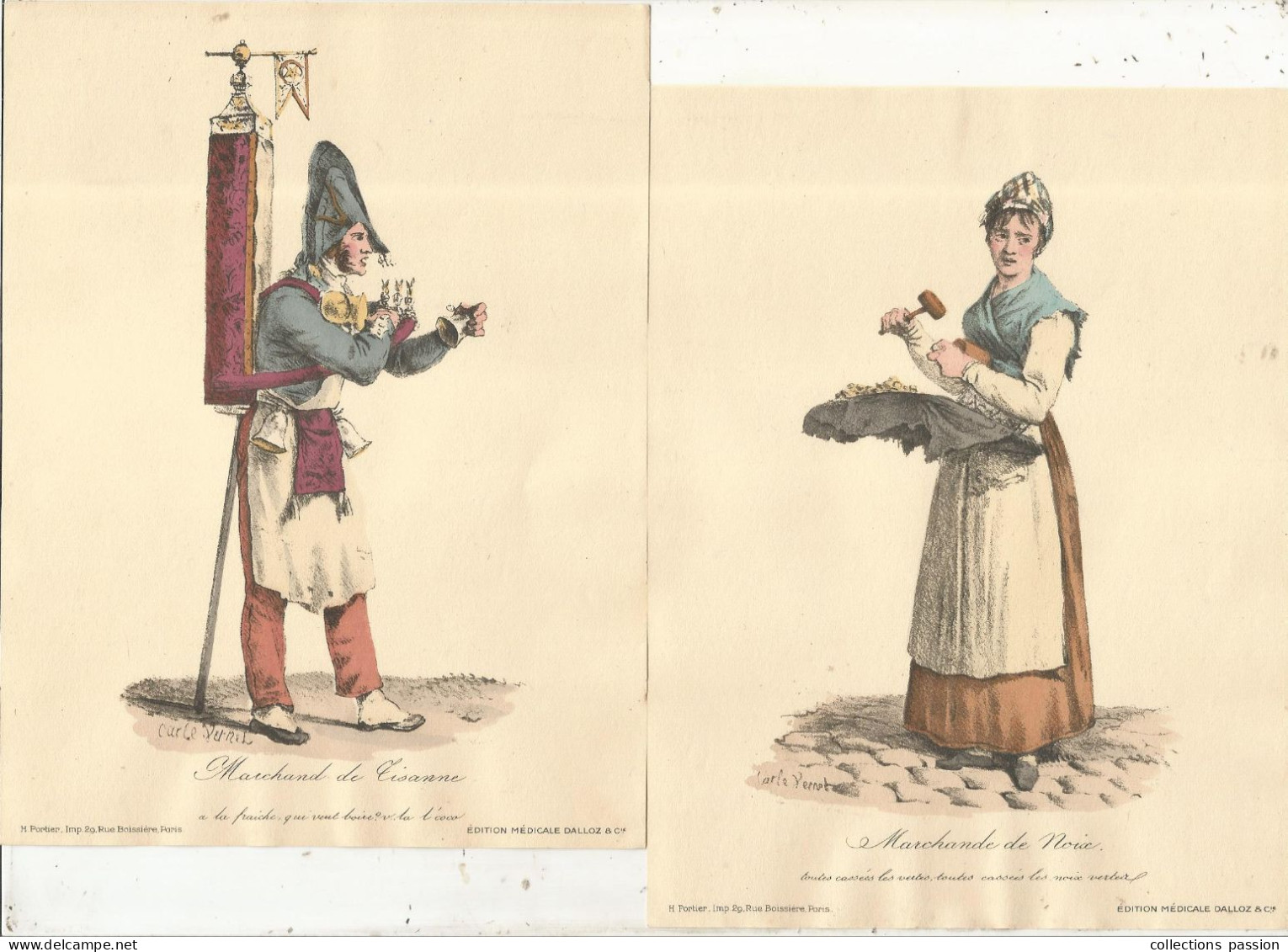 Publicité, édition Médicale Du Laboratoire Dalloz , Paris, 14 Gravures ,CRIS DE PARIS De Carle Vernet, Frais Fr 4.50 E - Advertising