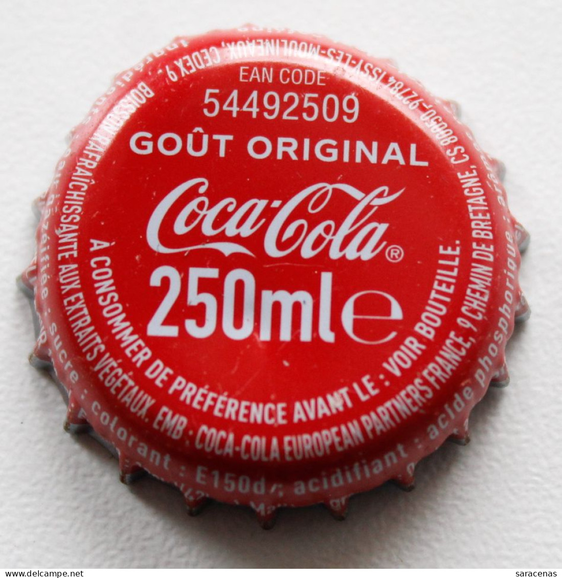 France Coca-cola 250ml Soda Bottle Cap - Limonade