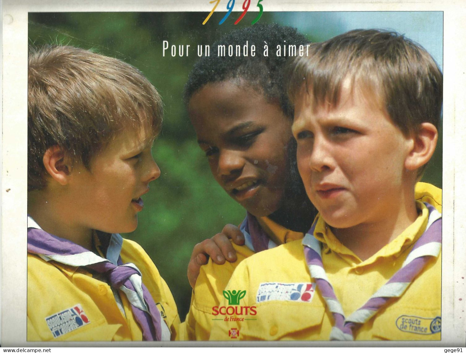 Calendrier Scouts De France - 1995 - Pour Un Monde à Aimer - Big : 1991-00