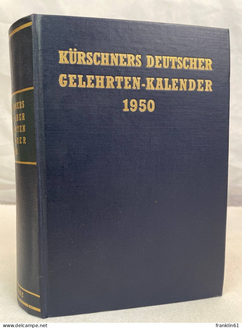 Kürschners Deutscher Gelehrten-Kalender 1950. - Lexika