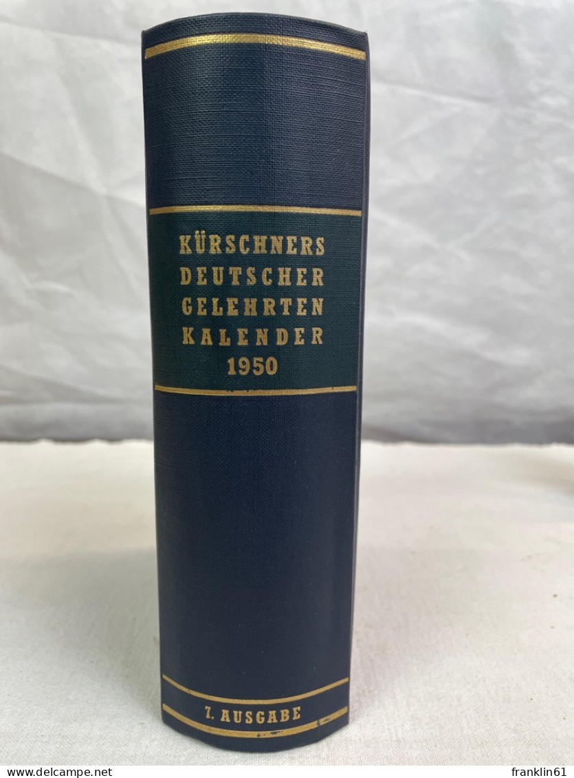 Kürschners Deutscher Gelehrten-Kalender 1950. - Lexika