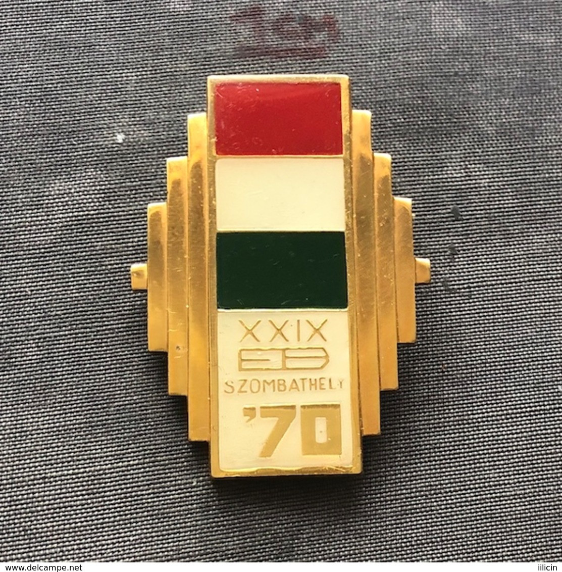 Badge Pin ZN008734 - Weightlifting European Championships Szombathely Hungary 1970 - Gewichtheffen