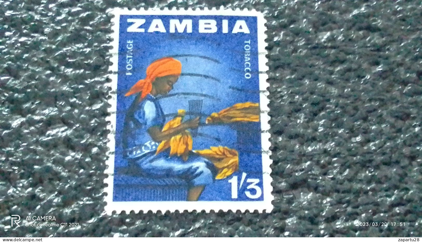 ZAMBİYA--1964-70        1/3SH     USED- - Zambia (1965-...)