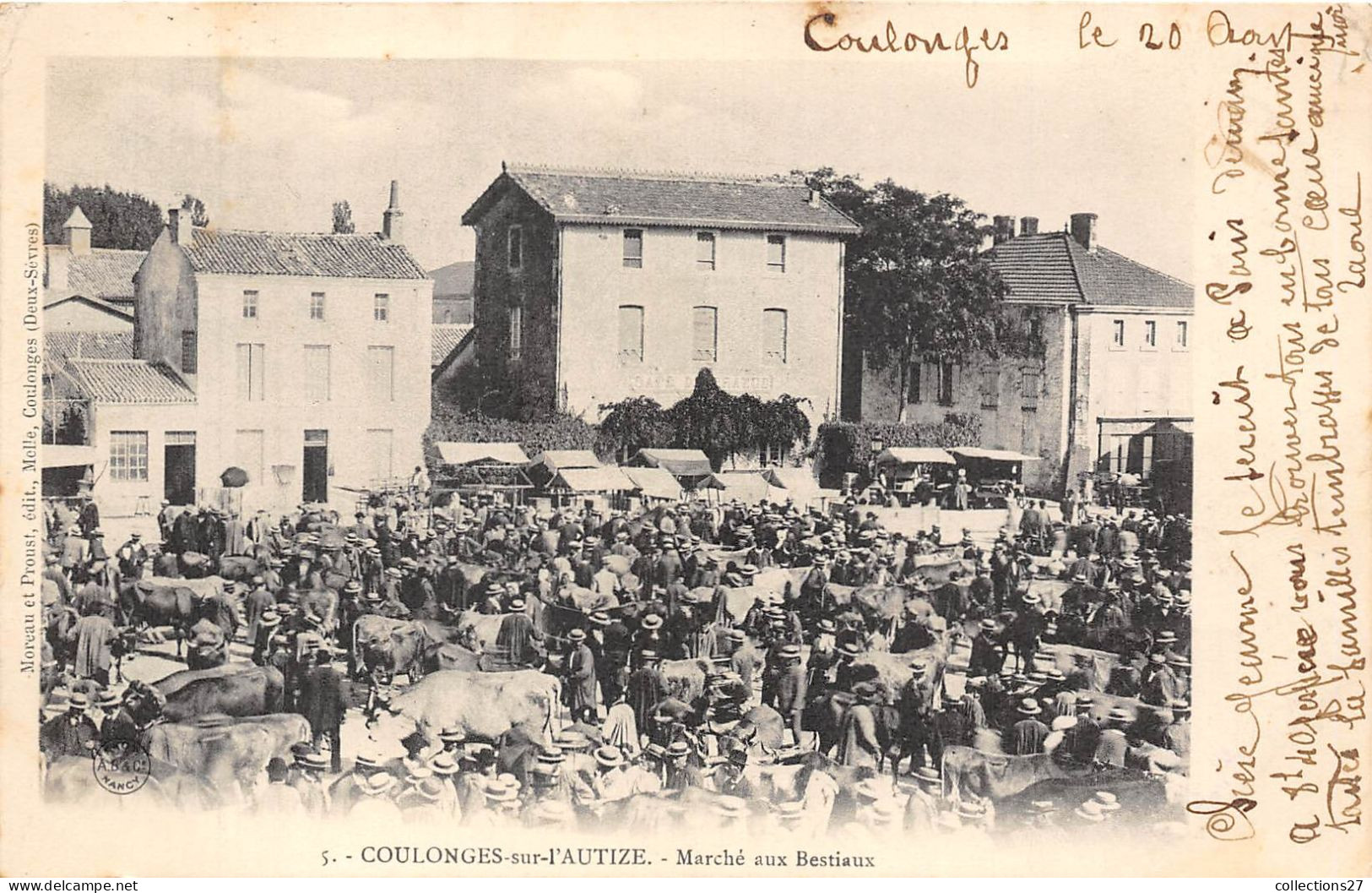 79-COULONGES-SUR-L'AUTIZE- MARCHE AUX BESTIAUX - Coulonges-sur-l'Autize