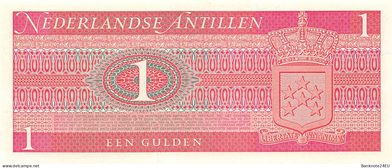 Netherlands Antilles 1 Gulden 1970 Unc Pn 20a - Antille Olandesi (...-1986)