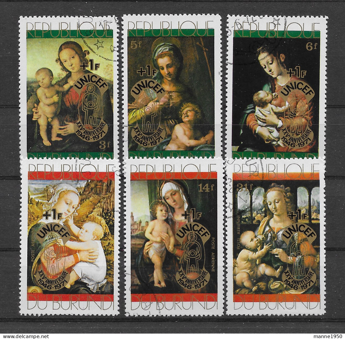 Burundi 1971 Madonna Mi.Nr. 804/09 Kpl. Satz Gestempelt - Gebruikt