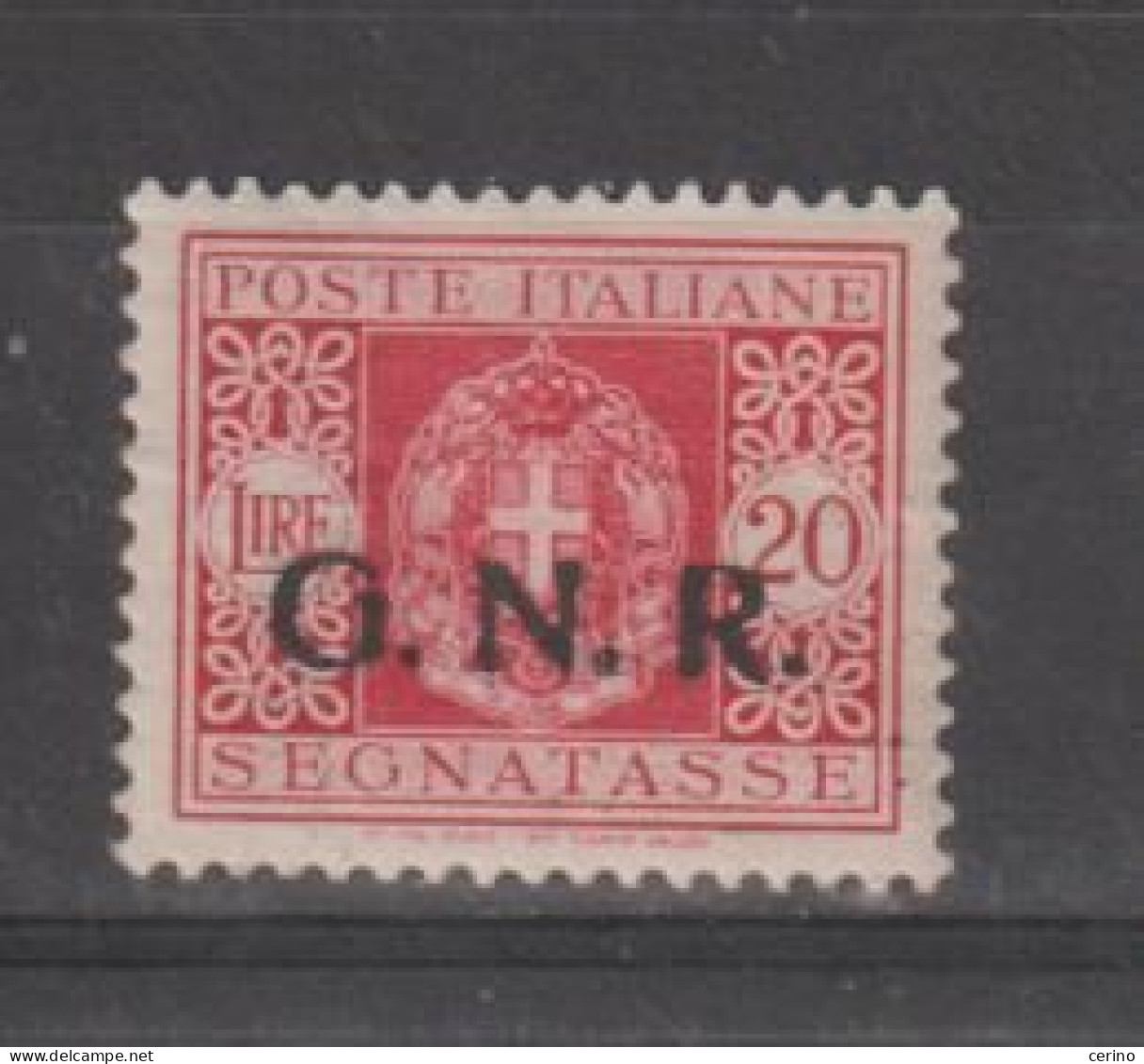 R.S.I.:  1944  TASSE  G.N.R. -  £. 20  CARMINIO  N. -  SASS. 59 - Taxe