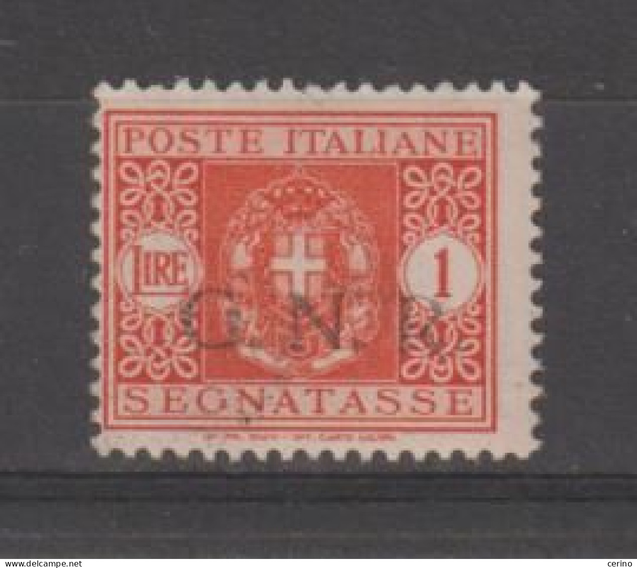 R.S.I.:  1944  TASSE  G.N.R. -  £. 1  ARANCIO  N. -  SASS. 55 - Segnatasse