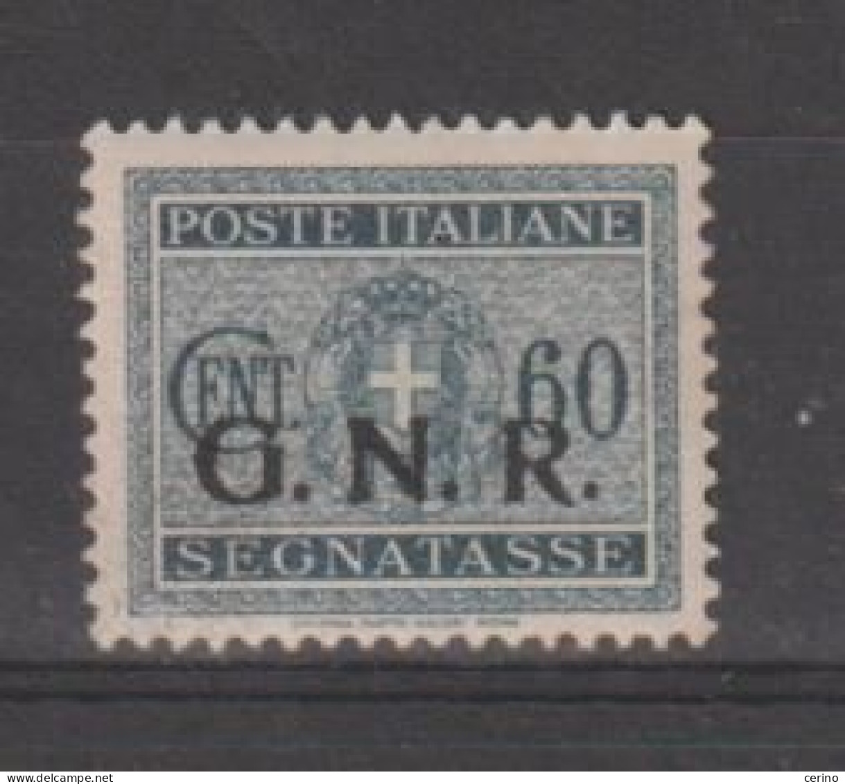 R.S.I.:  1944  TASSE  G.N.R. -  60 C. ARDESIA  N. -  SASS. 54 - Segnatasse