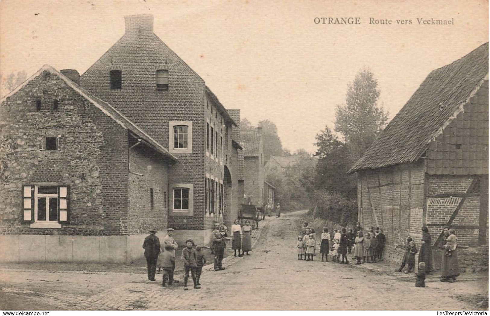 Belgique - Otrange - Route Vers Veckmael - Edit. Henri Kaquet - Animé  - Carte Postale Ancienne - Borgworm