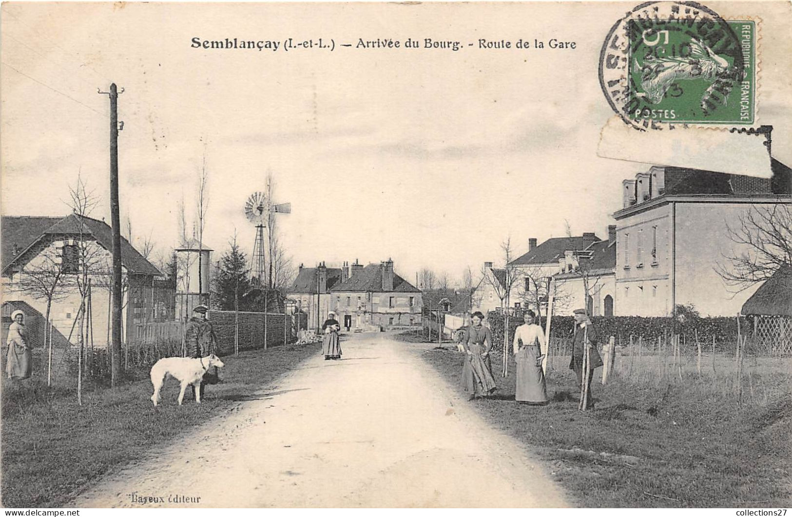 37-SEMBLANCAY- ARRIVEE DU BOURG- ROUTE DE LA GARE - Semblançay