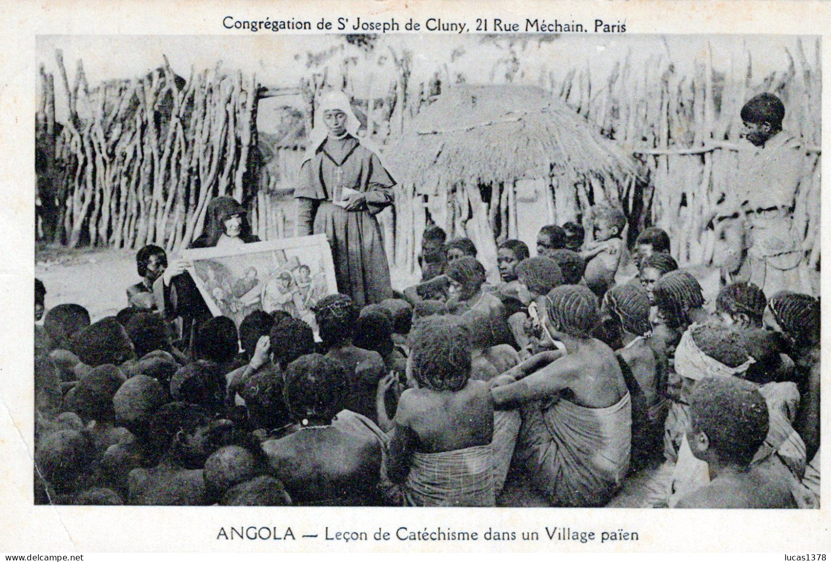AFRIQUE - ANGOLA - Congrégation De St.Joseph De Cluny - Leçon De Catéchisme Dans Un Village Païen - Angola