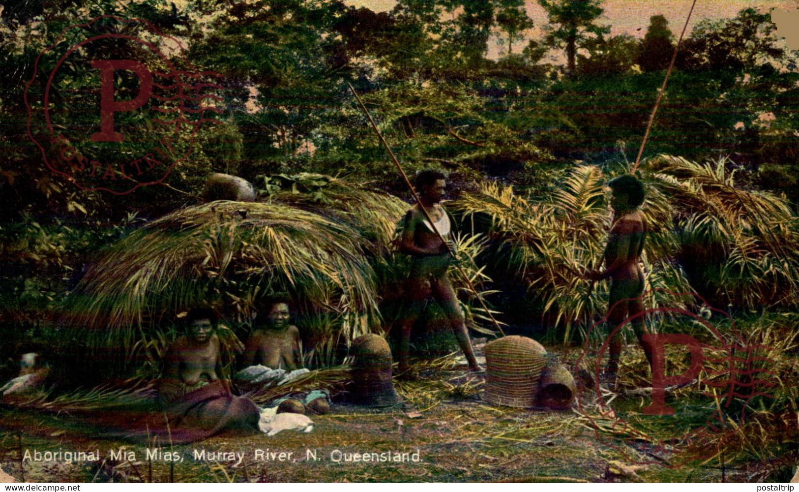 AUSTRALIA. ABORIGINAL MIA MIAS, MURRAY RIVER, N. QUEENSLAND. - Aborigènes