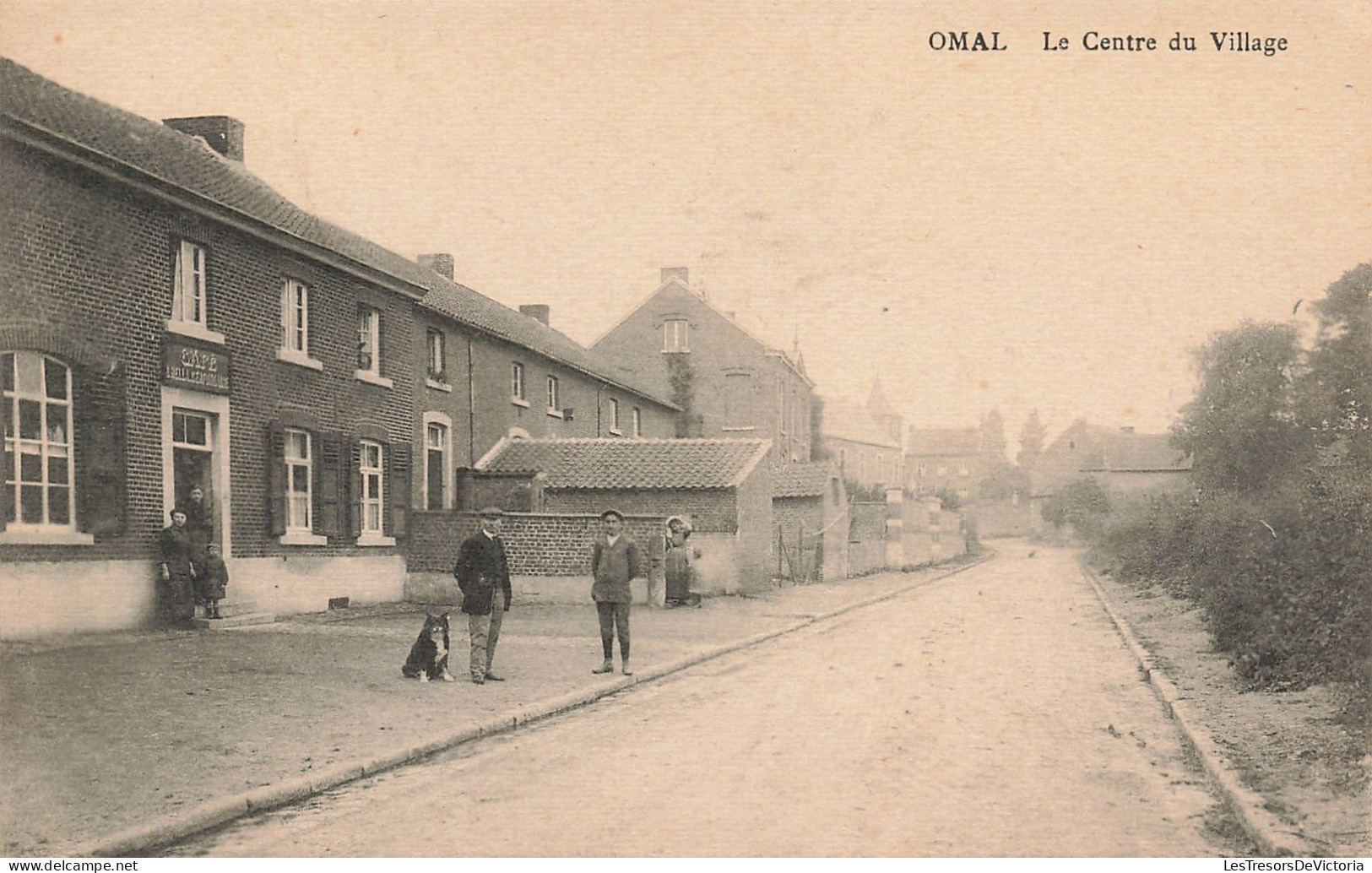 Belgique - Omal - Le Centre Du Village - Edit. Henri Kaquet - Animé - Carte Postale Ancienne - Geer