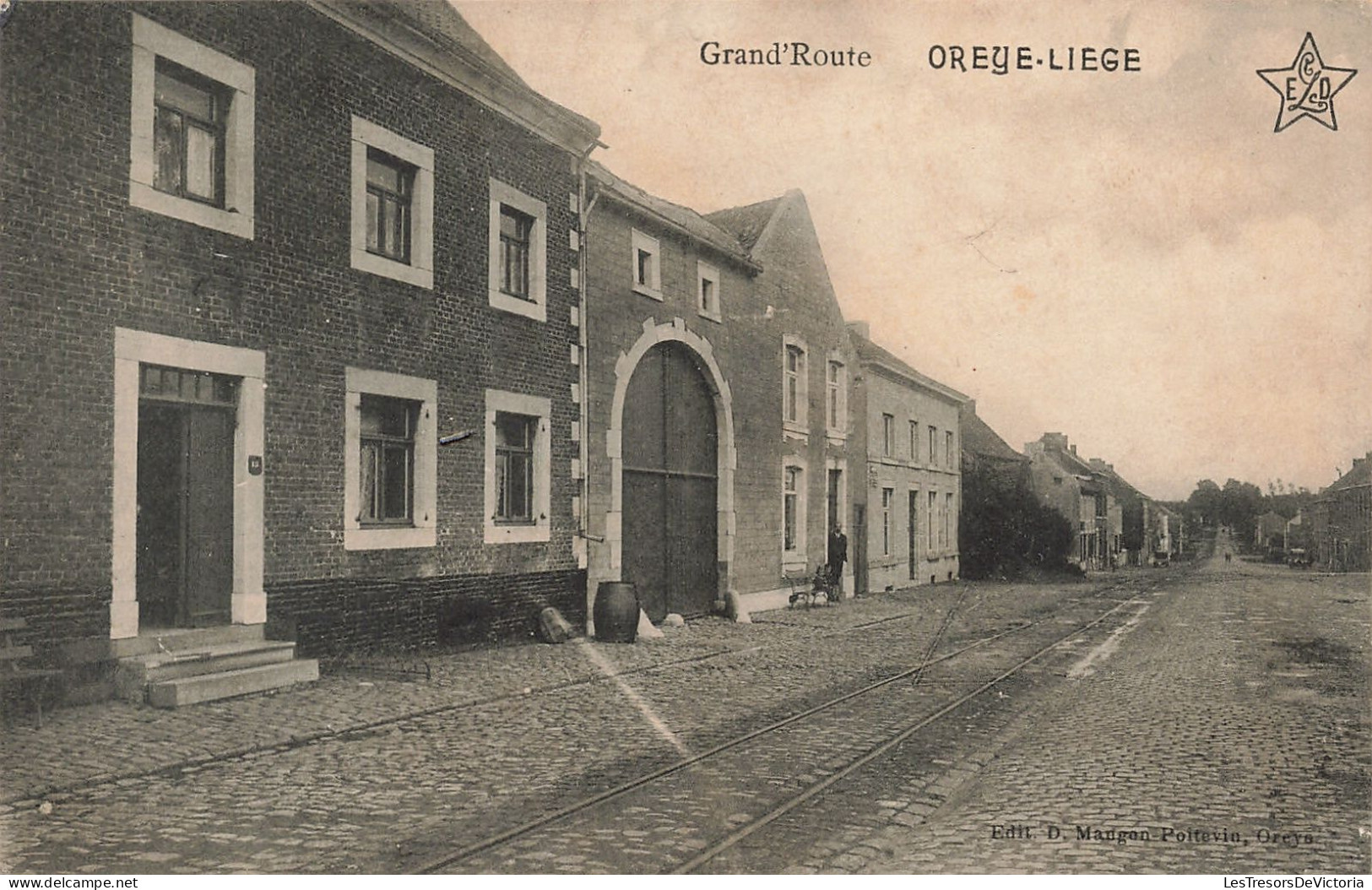 Belgique - Oreye - Grand'route - Edit. D. Mangon Poitevin - Carte Postale Ancienne - Geer