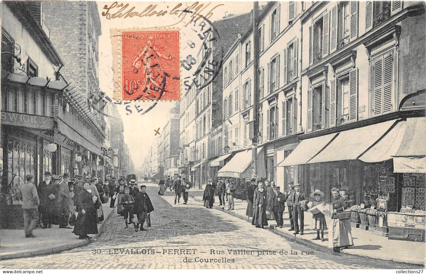 92-LEVALLOIS-PERRET- RUE VALLIER PRISE DE LA RUE DE COURCELLE - Levallois Perret