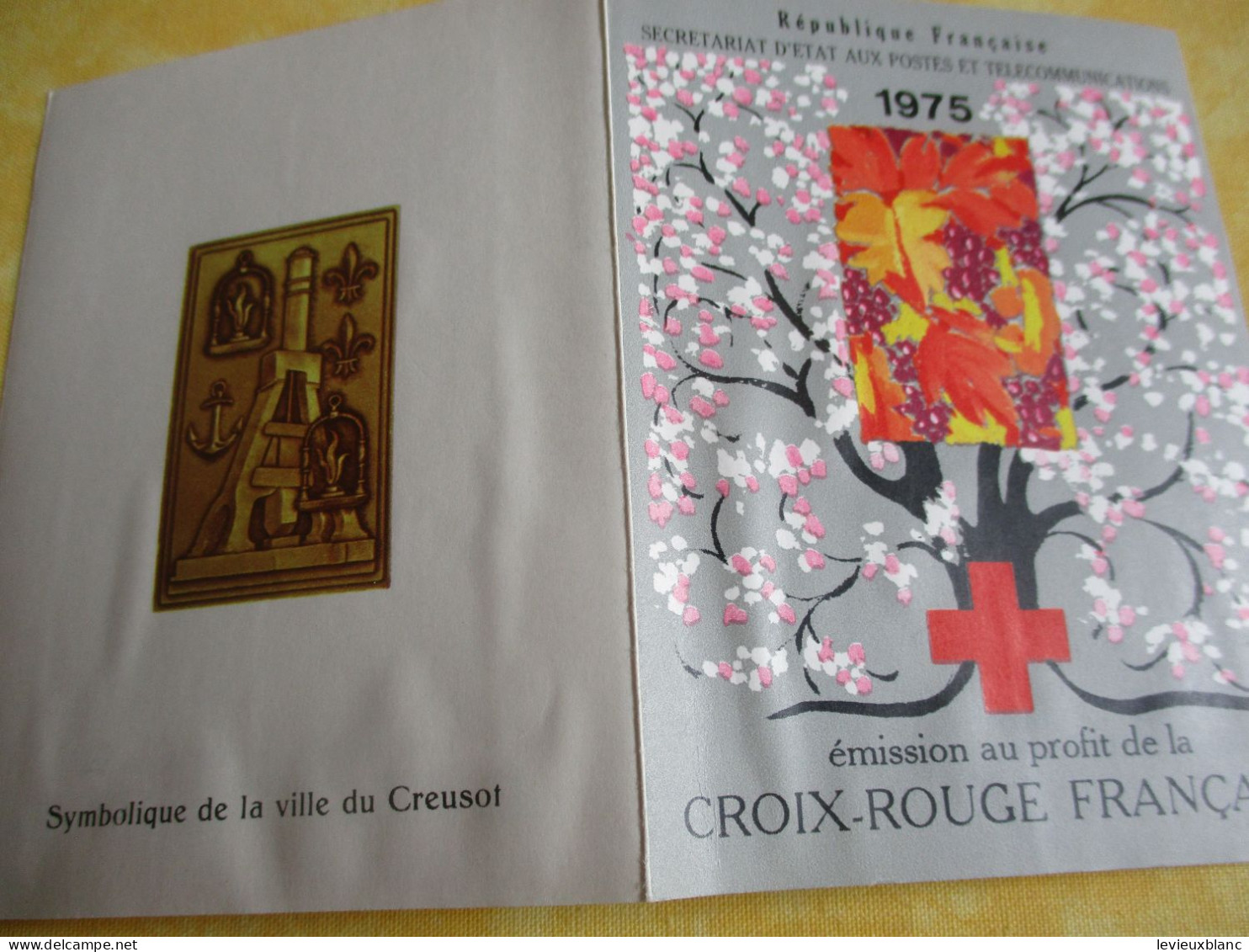 R F/Secrétariat D'Etat Aux Postes Et Télécommunications/CROIX ROUGE Française/CREUSOT/printemps/ 1975       TIBANTI126 - Croce Rossa