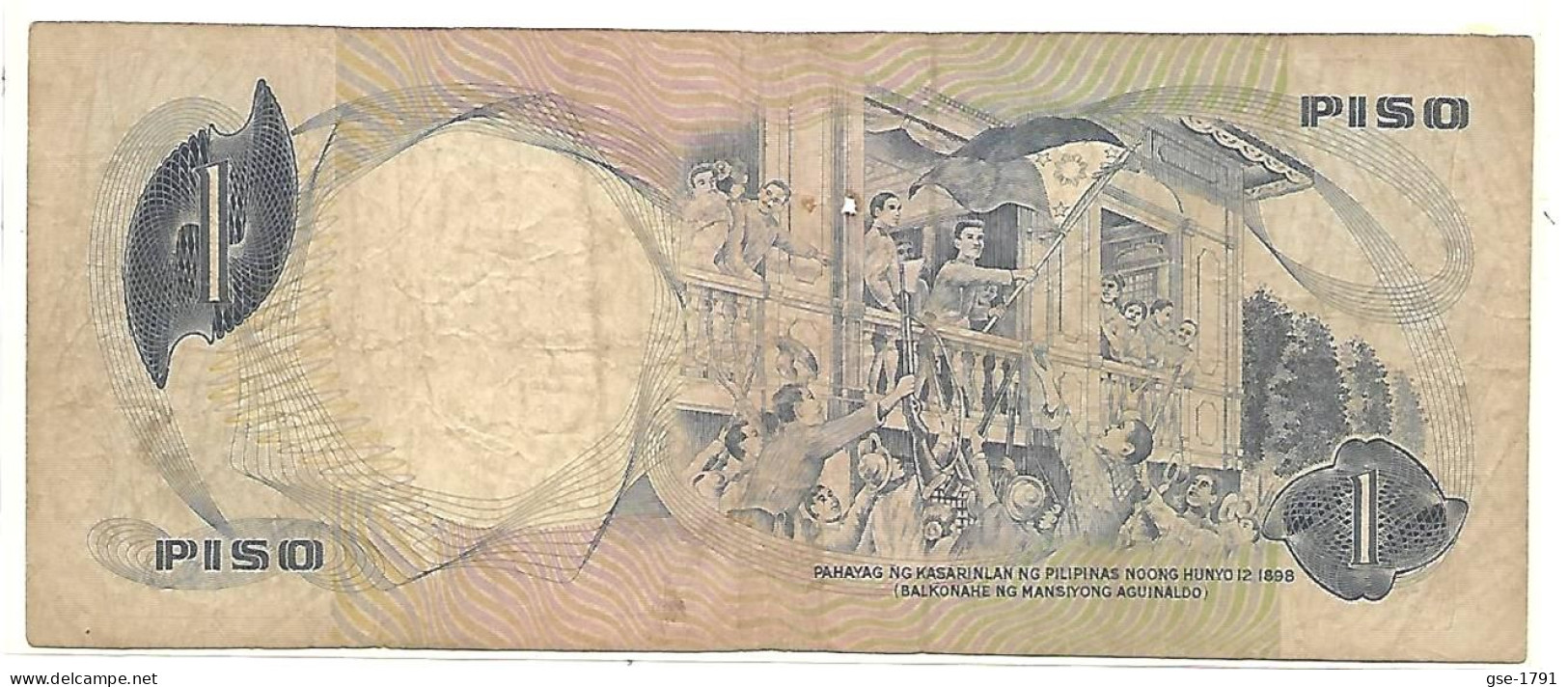 PHILIPPINES  José RIZAL  1 PISO 1969 #142b  Très Circulé  B+ - Filipinas