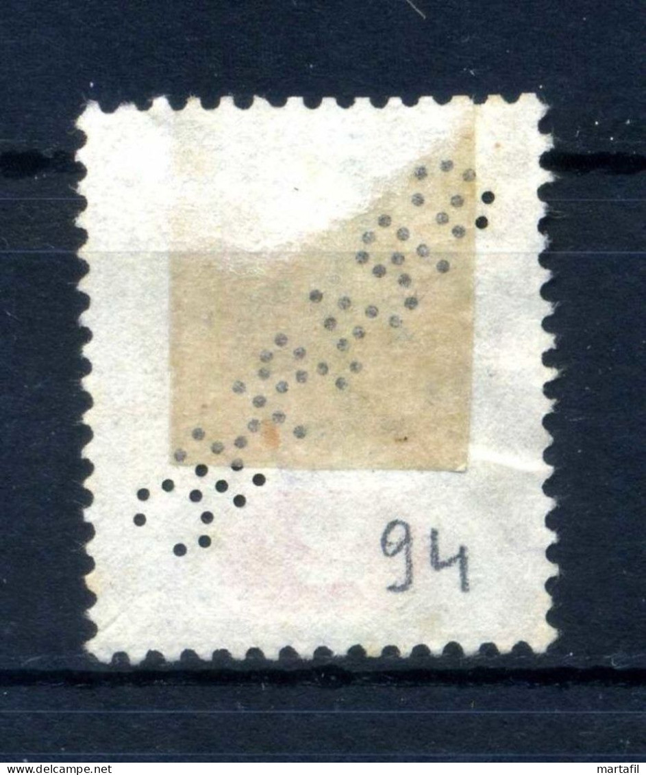 1887 GRAN BRETAGNA N.94 USATO PERFIN "Graphic" - Used Stamps