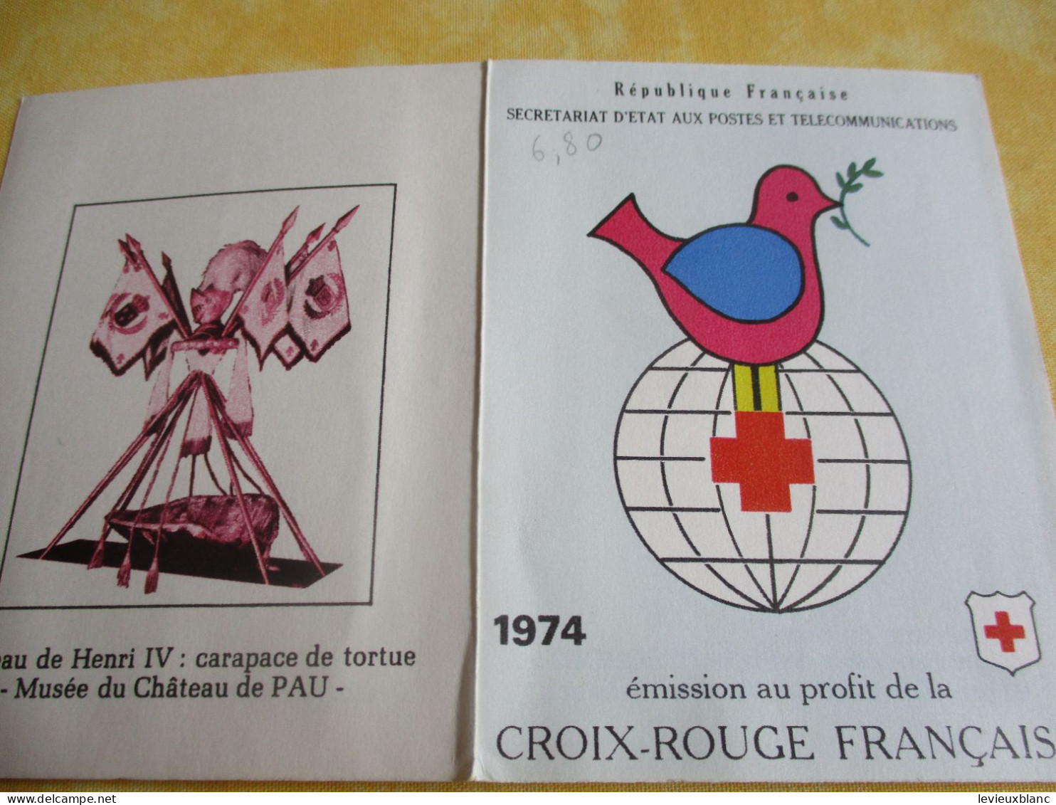 R F/Secrétariat D'Etat Aux Postes Et Télécommunications/CROIX ROUGE Française/PAU/Eté-Hiver/ 1974     TIBANTI128 - Croce Rossa