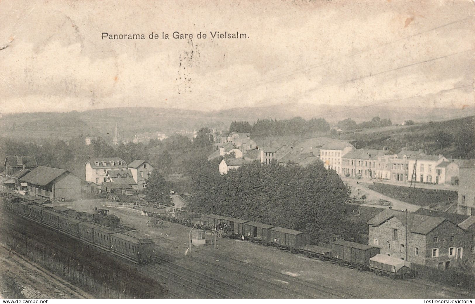 Belgique - Panorama De La Gare De Vielsam - Train - Carte Postale Ancienne - Bastenaken