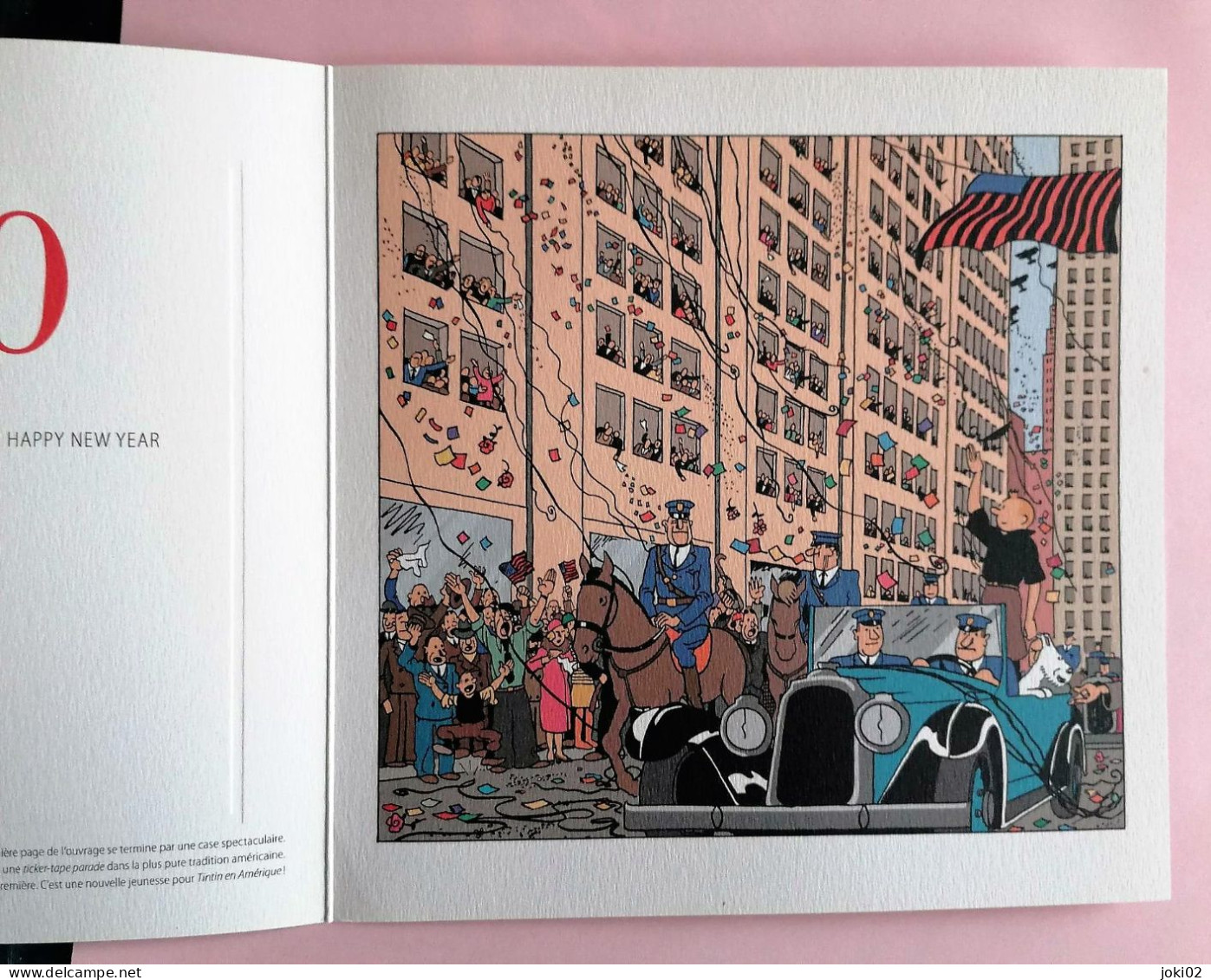 Tintin -splendide Carte De Vœux Signée -fondation Hergé - Dedicados