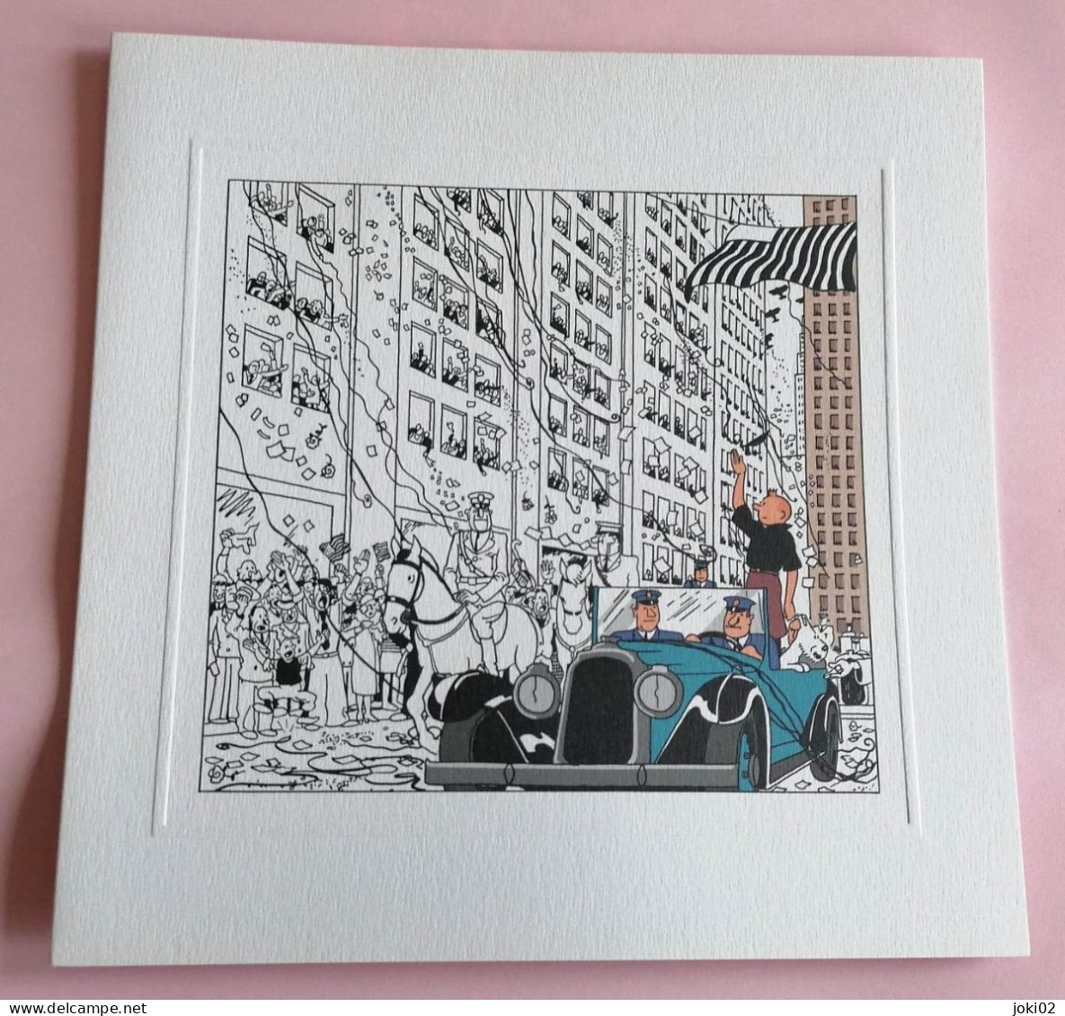 Tintin -splendide Carte De Vœux Signée -fondation Hergé - Dediche