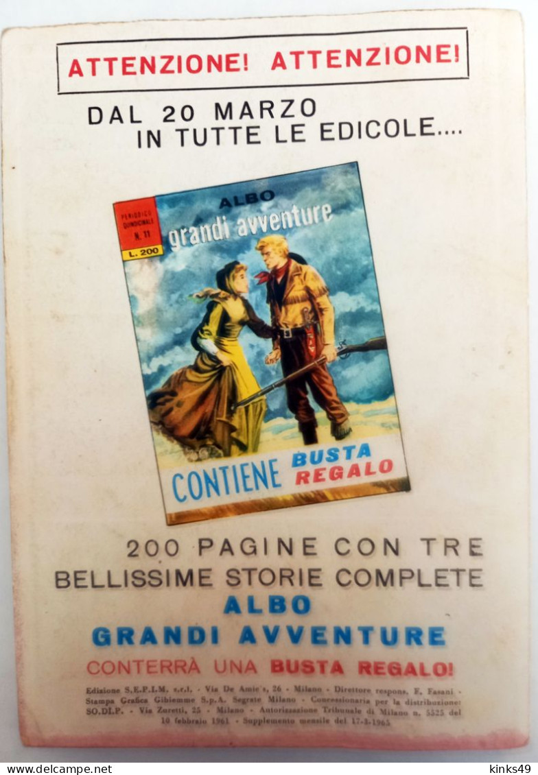 M274> Raccolta IL PICCOLO SCERIFFO Mensile = N° 3 Del 1965 < Cervo Bianco > - First Editions