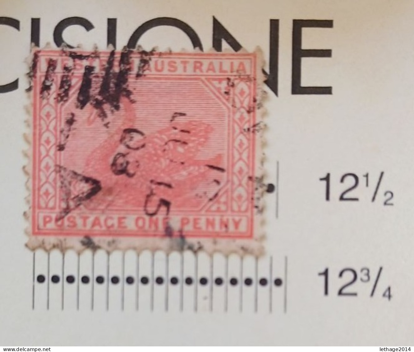 WESTERN AUSTRALIA 1885 SWAN CAT GIBBONS N 99 PERF 12 3/4 X 12 1/4 - Used Stamps
