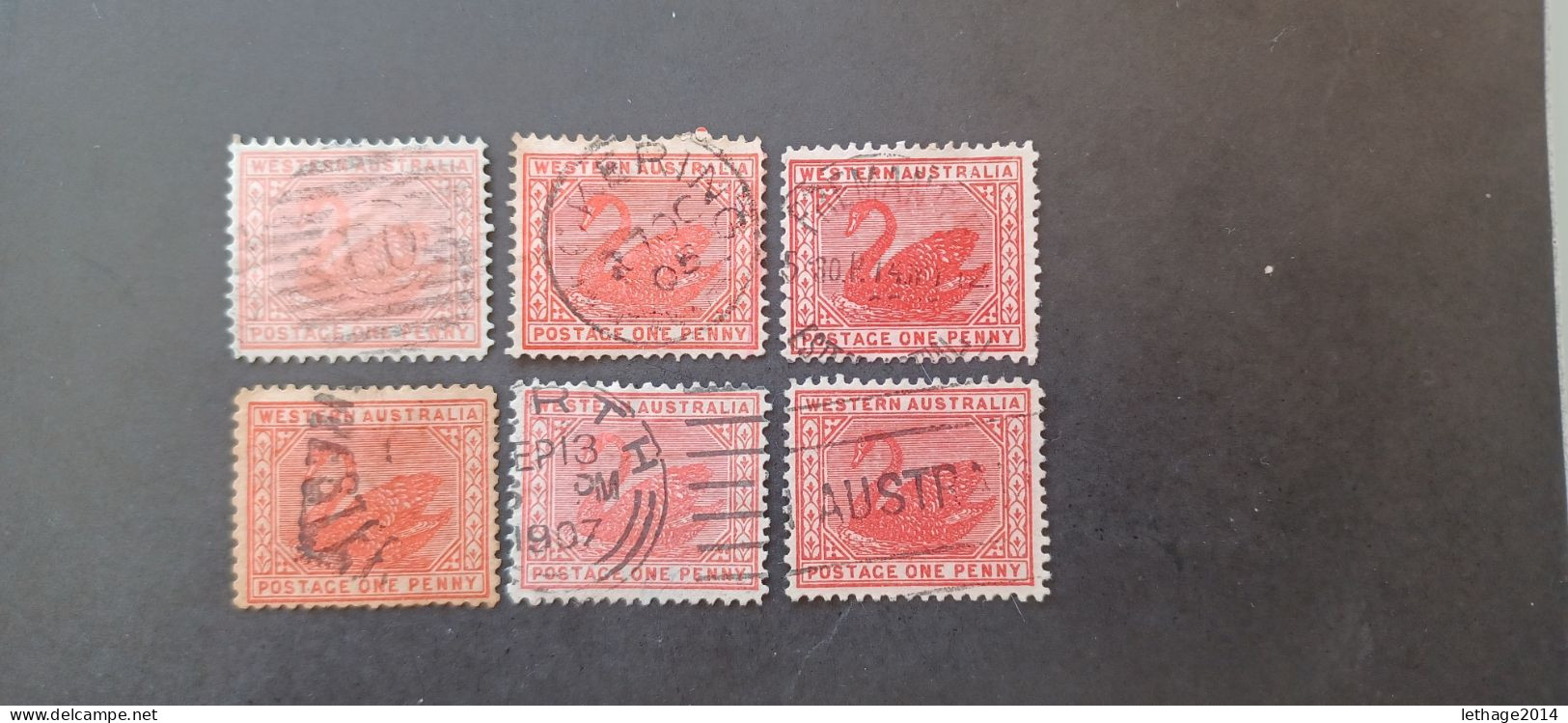 WESTERN AUSTRALIA 1885 SWAN CAT GIBBONS N 99 - Used Stamps