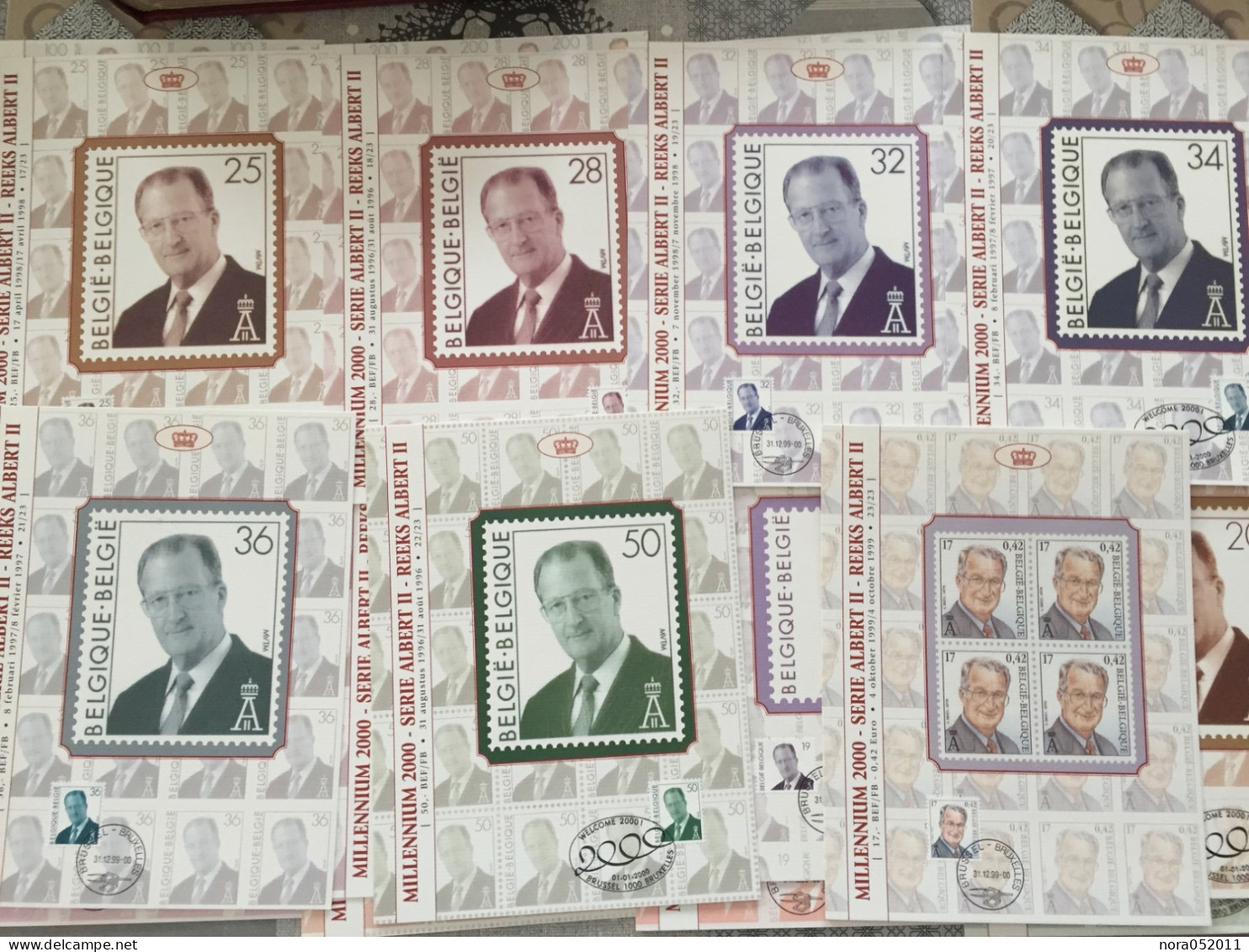 Belgique Thématique sur la Royauté Belge, timbres, blocs + coffret souvenir super état