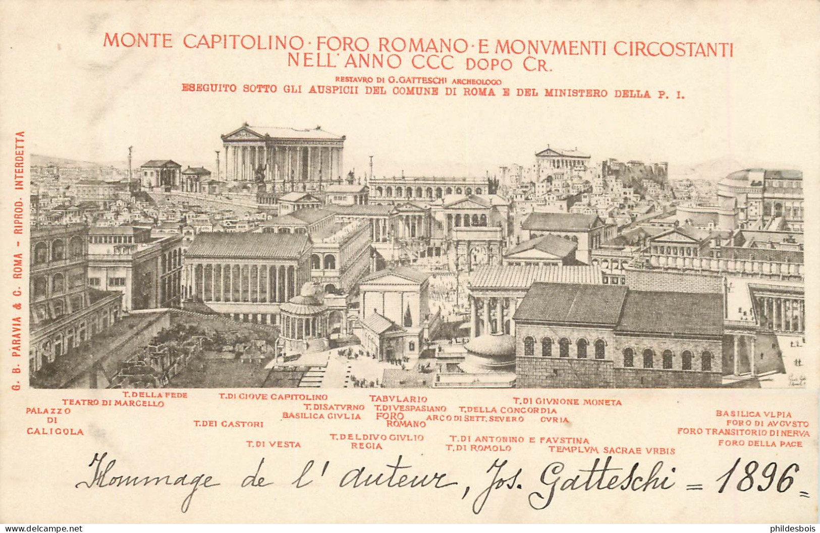 ITALIE   MONTE CAPITOLINO  Foro Romano - Autres Monuments, édifices