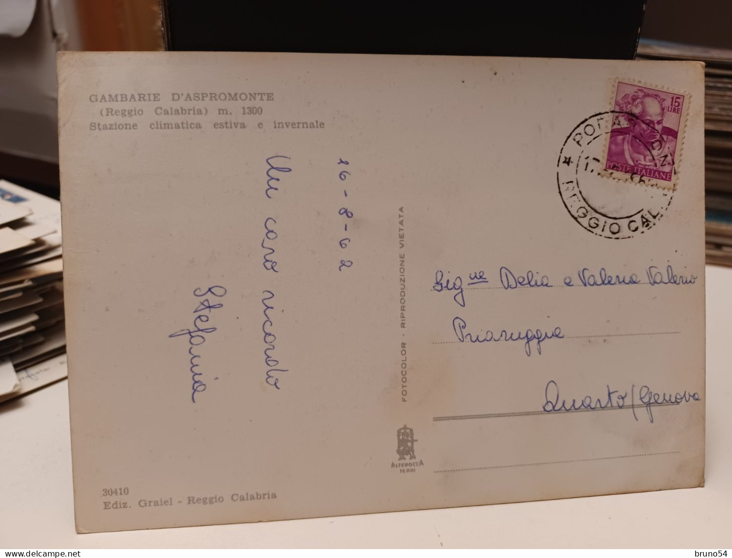 Cartolina Gambarie  Comune Di Santo Stefano In Aspromonte, In Provincia Di Reggio Calabria 1962 - Reggio Calabria