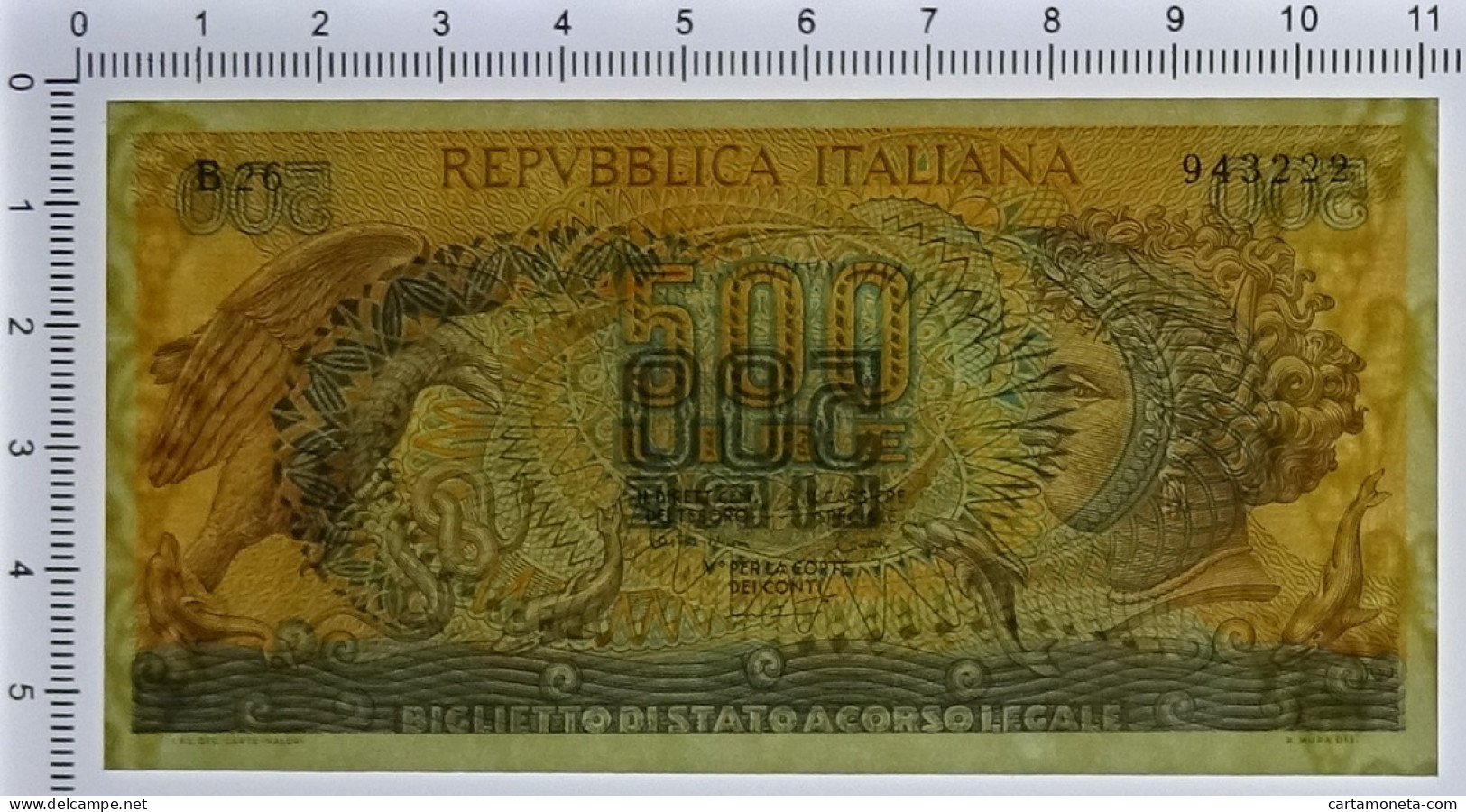 500 LIRE BIGLIETTO DI STATO ARETUSA 23/04/1975 FDS - Autres & Non Classés