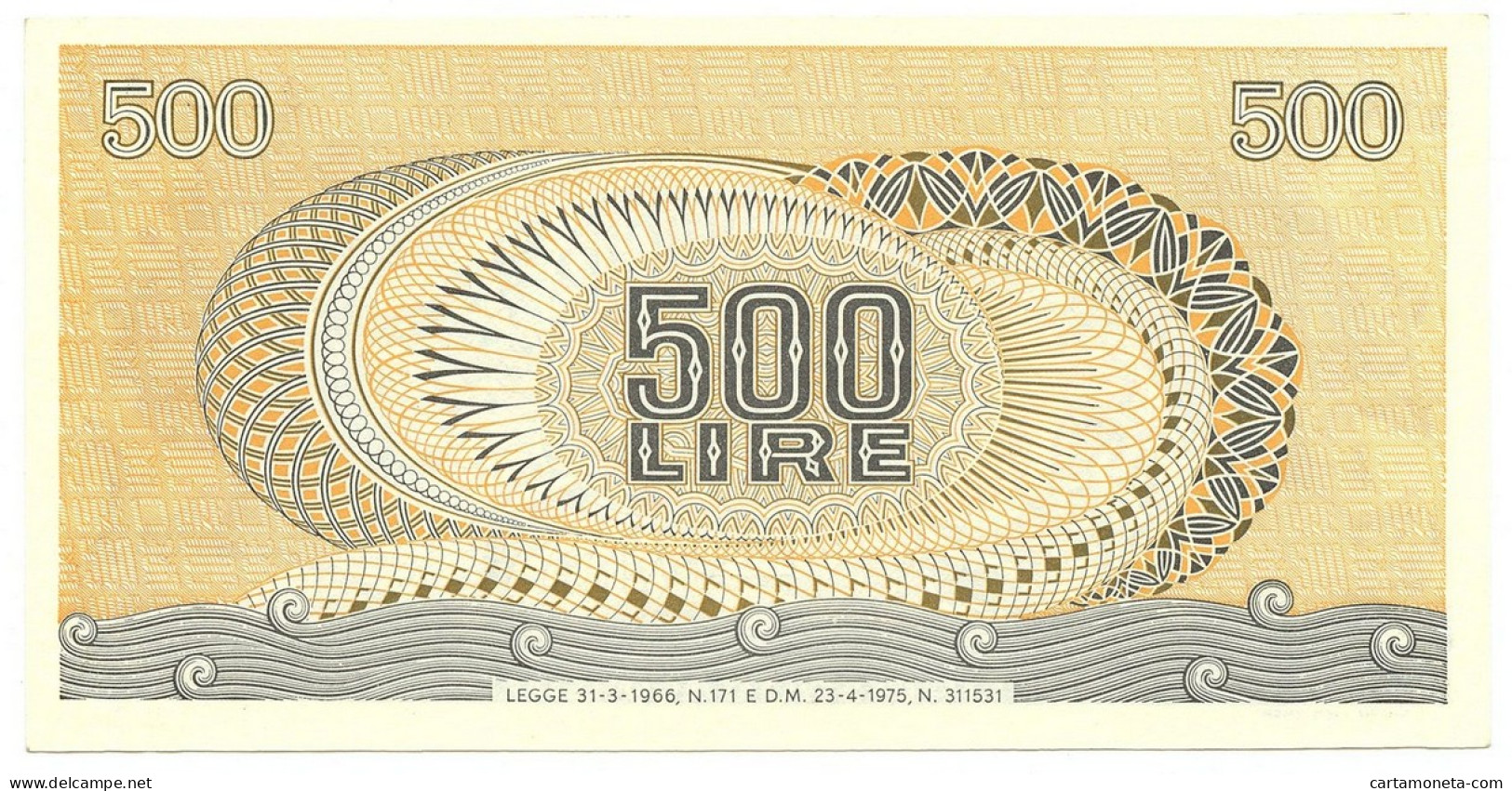 500 LIRE BIGLIETTO DI STATO ARETUSA 23/04/1975 FDS - Other & Unclassified