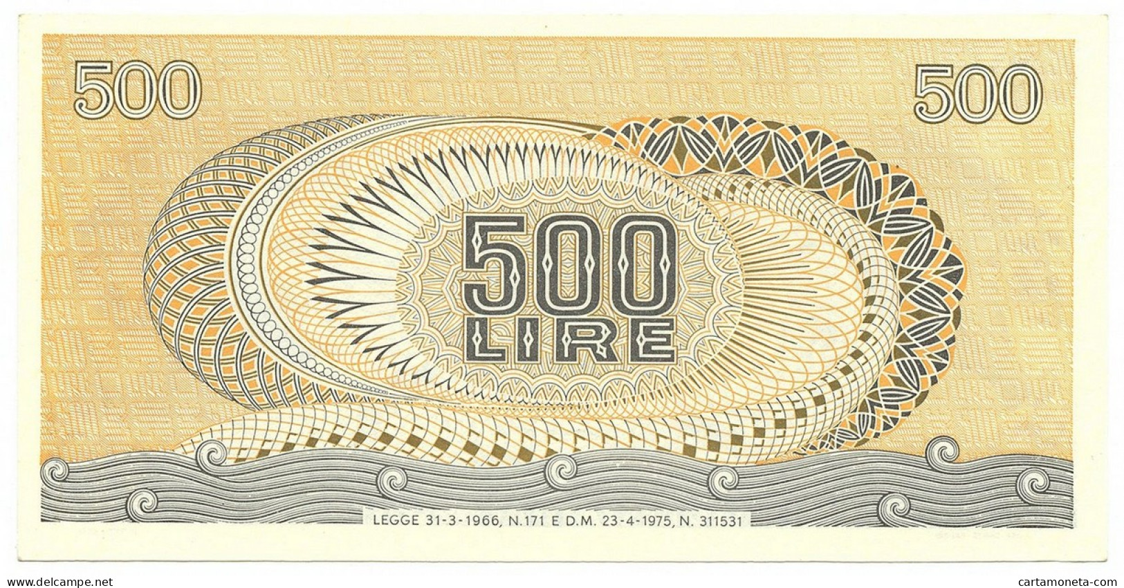 500 LIRE BIGLIETTO DI STATO ARETUSA 23/04/1975 FDS - Other & Unclassified