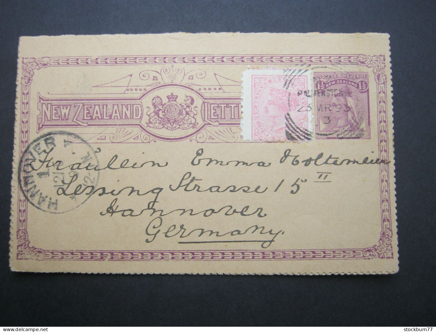 1895 , Kartenbrief Nach Deutschland , Viel Text - Briefe U. Dokumente