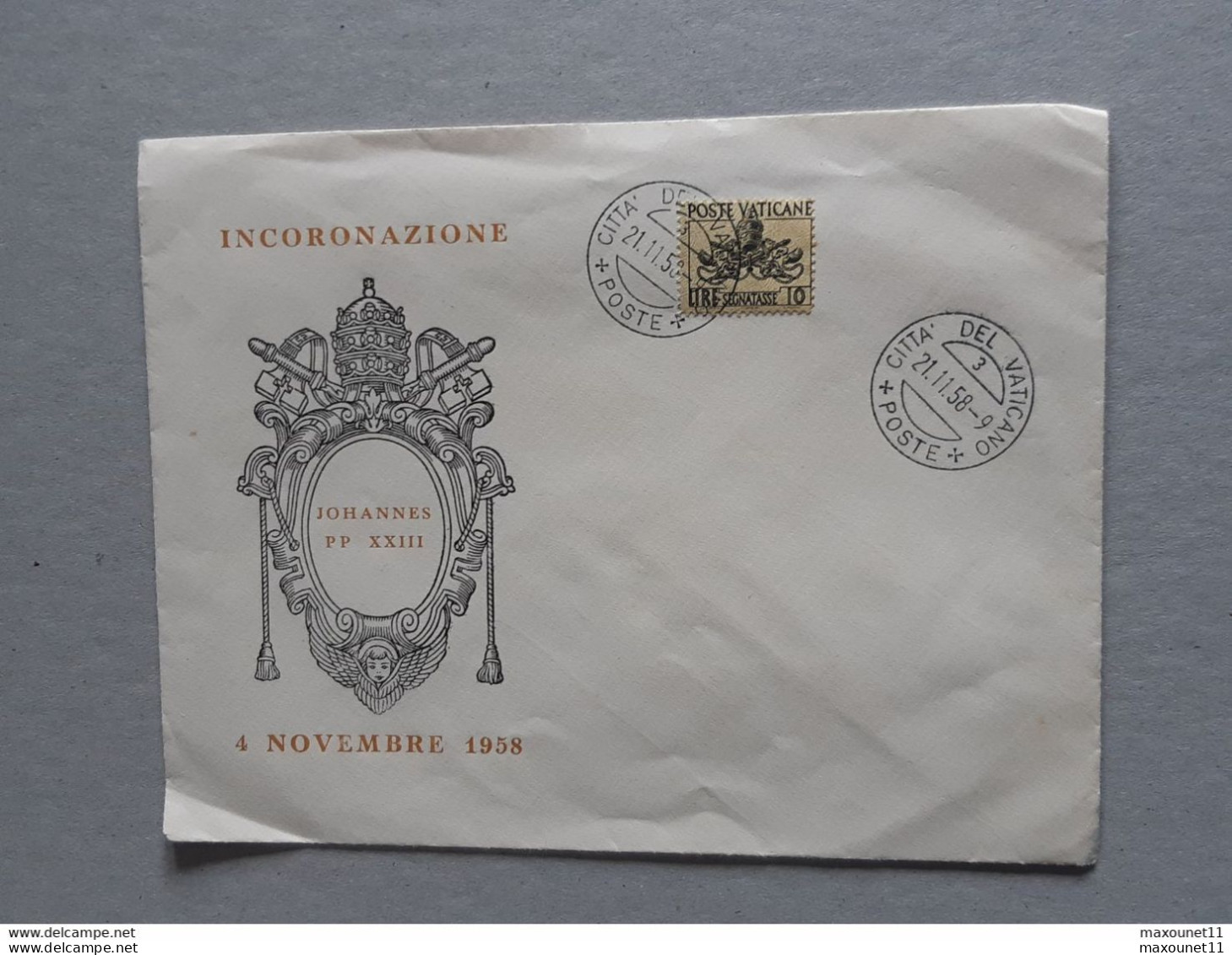 Enveloppe Poste Vaticane - Citta Del Vaticano - Incoronazione Johannes PP XXIII ... Lot430 . - Briefe U. Dokumente