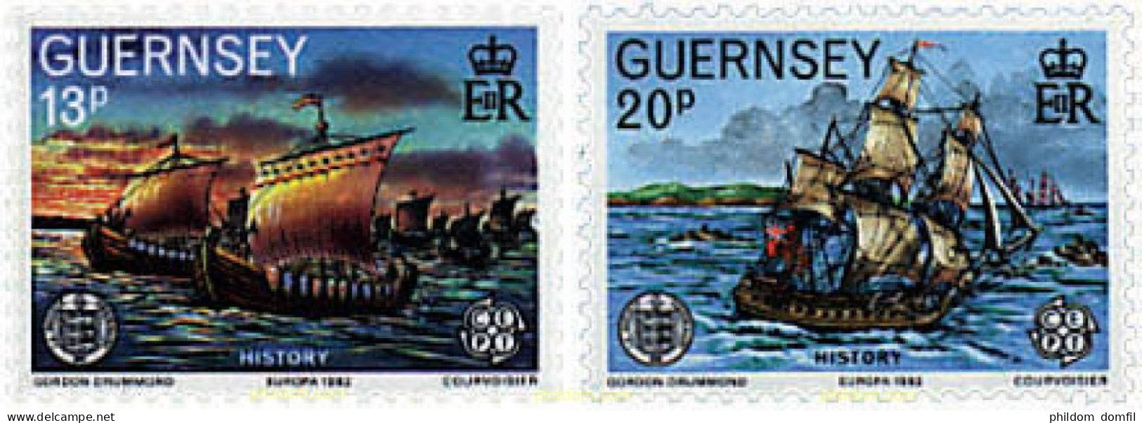 212991 MNH GUERNSEY 1982 EUROPA CEPT. HISTORIA - Araignées