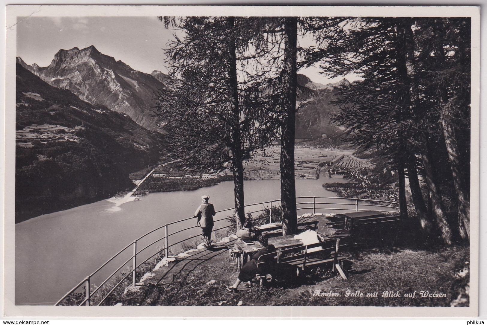 Amden - Falle Mit Blick Auf Weesen - Weesen