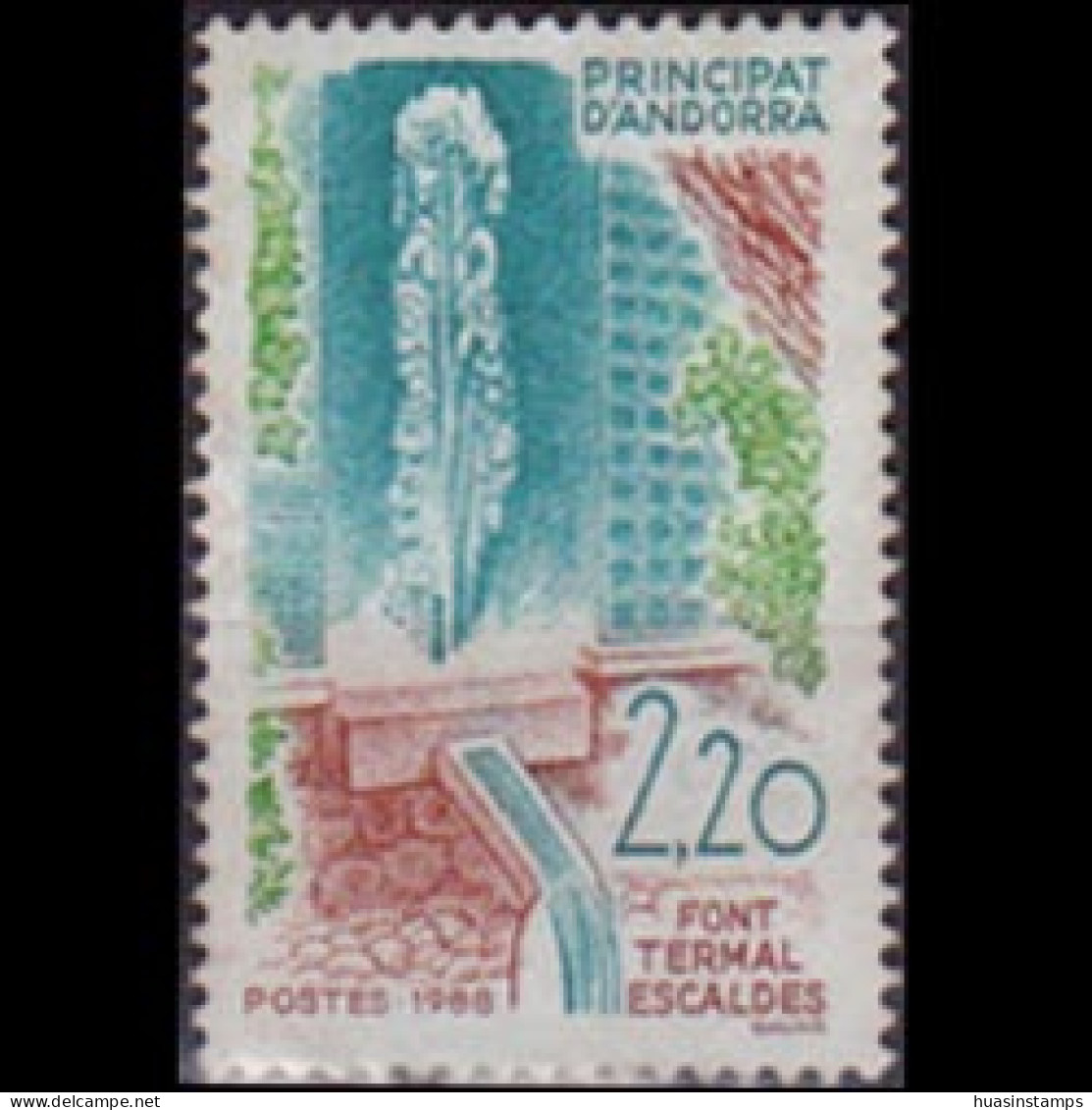 ANDORRA FR. 1988 - Scott# 365 Hot Springs Set Of 1 Used - Used Stamps