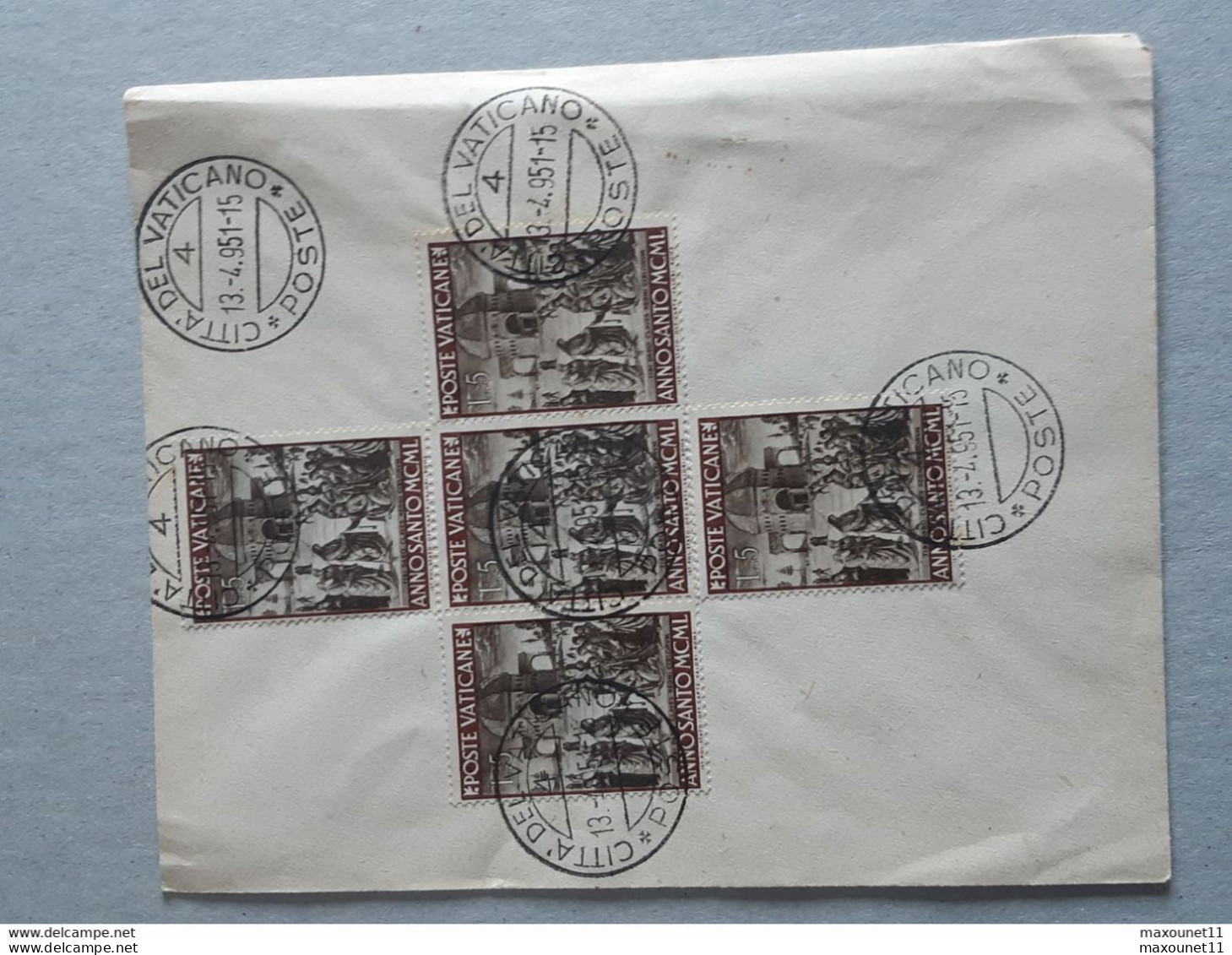 Enveloppe Avec Timbres De La Poste Vaticane - Citta Del Vaticano ... Lot430 . - Briefe U. Dokumente
