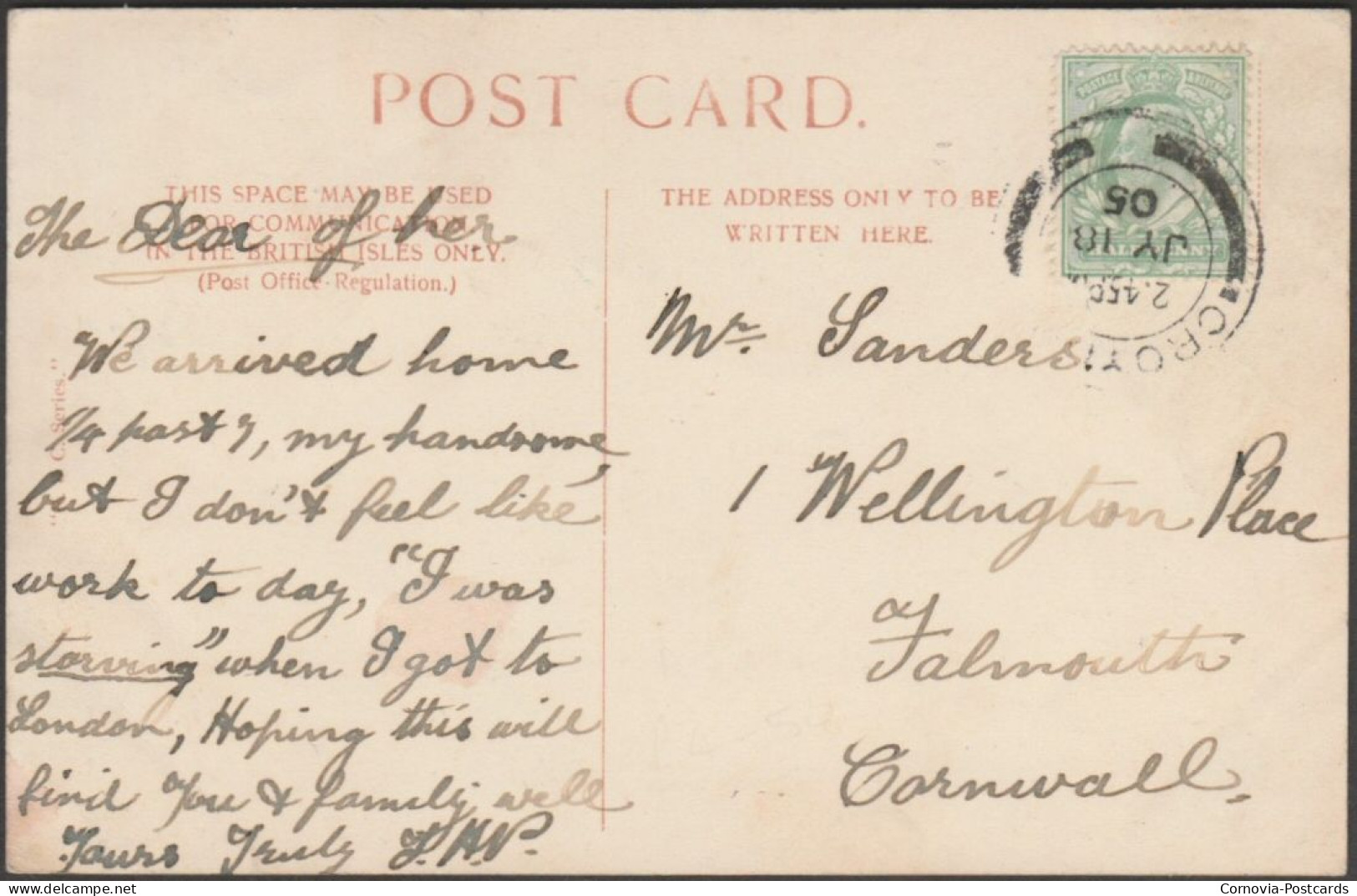 Upper Addiscombe Road, Croydon, Surrey, 1905 - R & C Series Postcard - Surrey