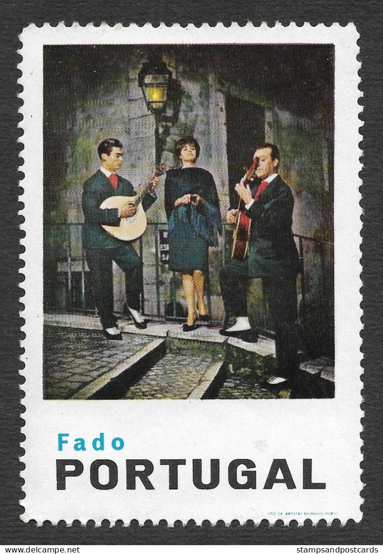 Portugal Grand Vignette Touristique Fado Chanson Musique Fado Song Music Cinderella Poster Stamp - Ortsausgaben